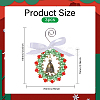 Christmas Wreath Acrlic & Glass Pendant Decorations PALLOY-GO00036-2