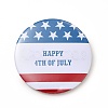 Independence Day Flat Round Tinplate Badge Pins JEWB-G021-01J-1