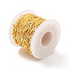Rack Plating Brass Rhombus & Oval Link Chains CHC-C025-13G-4
