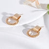 1 Pair Brass Dangle Stud Earrings for Women EJEW-LP0004-91-3