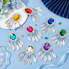 8Pcs 8 Colors Iron Big Pendants FIND-FG0003-31S-5