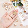 20Pcs 2 Style ABS Plastic Imitation Pearl Shank Buttons BUTT-DC0001-06KCG-3