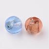 Handmade Silver Foil Glass Beads FOIL-R054-M-2