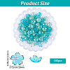 180Pcs Acrylic Bead Caps OACR-PA0001-37D-2
