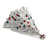 Christmas Theme Alloy Colorful Rhinestone Brooches JEWB-S022-02D-P-3