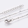 Tarnish Resistant 304 Stainless Steel Cable Chain Anklets AJEW-P069-01P-3