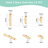 72Pcs 6 Styles 304 Stainless Steel Slide On End Clasp Tubes STAS-UN0058-13-2