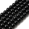 Natural Black Obsidian Beads Strands G-L632-A01-8mm-2