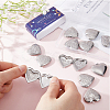 12Pcs 3 Styles 316 Stainless Steel Locket Pendants STAS-SC0007-55-3