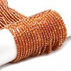 Electroplate Transparent Glass Beads Strands GLAA-H021-01B-FR02-1