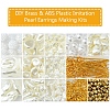 DIY Brass & ABS Plastic Imitation Pearl Earrings Making Kits DIY-FS0007-97-2