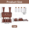 Rectangle PU Leather Medieval Waist Belt Bag with Belt and 4 Glass Potion Bottles AJEW-WH0752-296B-2