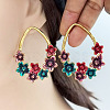 304 Stainless Steel Enaeml Stud Earrings EJEW-K321-02G-2
