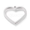 Tarnish Resistant 304 Stainless Steel Open Back Bezel Pendants STAS-K208-09P-1