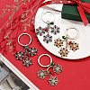 Christmas Snowflake Alloy Rhinestone Keychain KEYC-YW00108-01-4