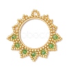 Glass Seed Beaded Flower Pendants PALLOY-MZ01237-02-1