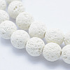 Synthetic Lava Rock Beads Strands G-F549-8mm-B14-3