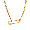 Alloy Safety Pin Pendant Necklaces WH-WG9A5FF-01-1