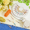 20Pcs 5 Colors Cat Alloy Enamel Pendant Locking Stitch Markers HJEW-SC00115-3