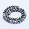 Natural Hawk's Eye Beads Strands G-L478-03-8mm-3