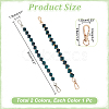 2Pcs 2 Colors Resin Faceted Beaded Bag Handles FIND-WR0008-13-2