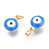 Brass Enamel Charms KK-B024-02G-3
