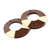 Resin & Walnut Wood Pendants RESI-S389-068A-A12-3