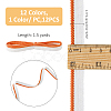 12Pcs 12 Colors Polyester Book Headbands OCOR-FH0001-36-2