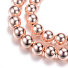 Electroplate Non-magnetic Synthetic Hematite Bead Strands X-G-Q466-3mm-03-1