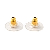 Brass Bullet Clutch Earring Backs X-KK-I057-G-2