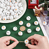 80Pcs 2 Styles Spray Painted Natural Wood European Beads WOOD-PH0002-72A-3