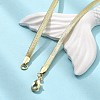 Brass Flat Snake Chain Necklaces for Women NJEW-U035-05G-3