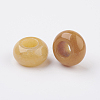 Natural Yellow Jade European Beads G-G740-14x8mm-09-2