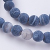 Natural Weathered Agate Beads Strands G-G589-6mm-07-3