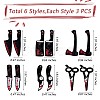 18Pcs 6 Styles Bloody Knife Scissors Axe Opaque Resin Halloween Horror Goth Pendants JX235A-2