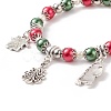 Glass Pearl Beaded Stretch Bracelet BJEW-TA00144-5