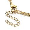 Moon & Star 304 Stainless Steel & Natural Quartz Crystal Charms Bib Necklace NJEW-TA00094-4
