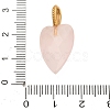 Natural Rose Quartz Pendants G-C290-01G-3