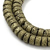 Electroplated Natural Lava Rock Beads Strands G-Z032-J03-11D-3