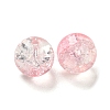 Transparent Spray Painting Crackle Glass Beads GLAA-L046-01B-38-2