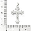 Brass Micro Pave Clear Cubic Zirconia Pendants KK-G522-51P-01-3