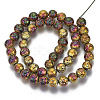 Electroplated Natural Lava Rock Beads Strands G-S352-30C-M-2