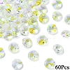 60Pcs Electroplate Glass Links Connectors EGLA-YW0005-60H-1