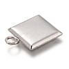Non-Tarnish 304 Stainless Steel Pendant Cabochon Settings STAS-I176-07P-4