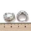 Hollow Triangle Brass Micro Pave Clear Cubic Zirconia Hoop Earring EJEW-M082-12P-3