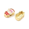 Christmas Brass Enamel Beads KK-I474-G19-2
