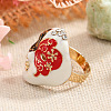 Alloy Enamel Adjustable Rings FS-WG64B68-01-2