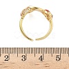 Brass Micro Pave Cubic Zirconia Cuff Rings for Women RJEW-F196-01G-5
