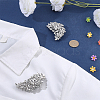 2Pcs Flower Alloy Rhinestone Brooch JEWB-FG0001-70B-4