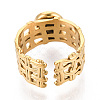 304 Stainless Steel Cuff Ring Components STAS-T066-53G-3
